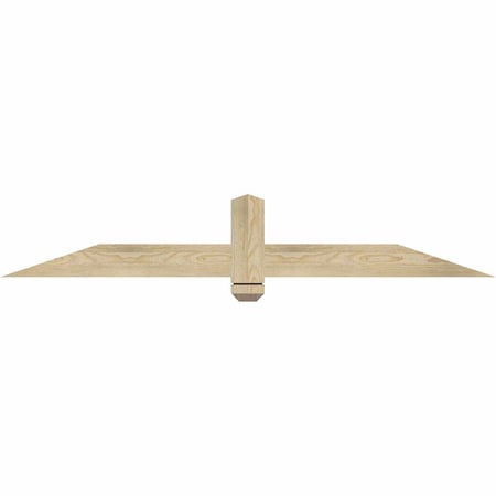 Ekena Millwork Eugene Rough Sawn Timber Gable Bracket, Douglas Fir, 60"W x 10"H x 2"D x 4"F, 4/12 Pitch GBW060X10X0204EUG00RDF
